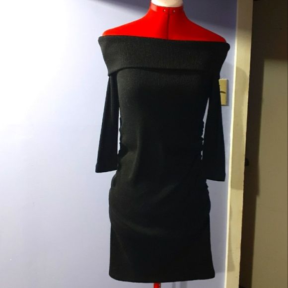 🔥HOST PICK🔥Off the Shoulder Side Rouched Maternity Bodycon Dress XS-GAP - Picture 3 of 7